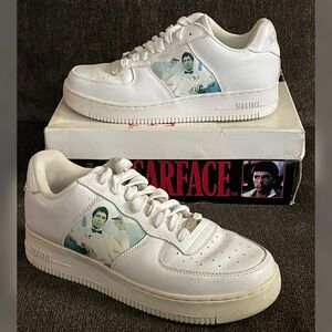 Scarface Universal Studios Al Pacino Movie Men’s White Shoes Size 9